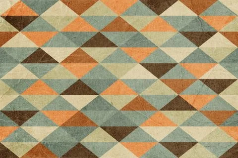 Abstract Retro Geometric Seamless Background Stock Illustration