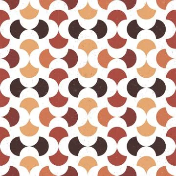 Abstract Retro Geometric seamless pattern - Vector Illustration Illustrazione stock