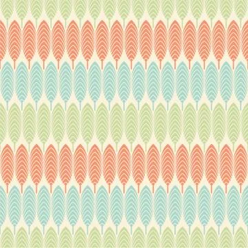 Abstract retro leaf design pattern background vector Illustrazione stock