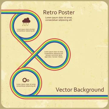 Abstract retro lines background. Vector illustration Illustrazione stock