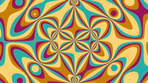 Abstract Retro Multi Color Shape Pattern Background Loop Stock Footage 297007172