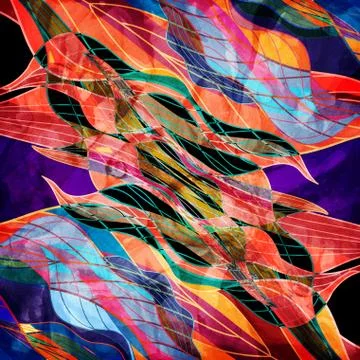 Abstract retro multicolored background Stock Illustration