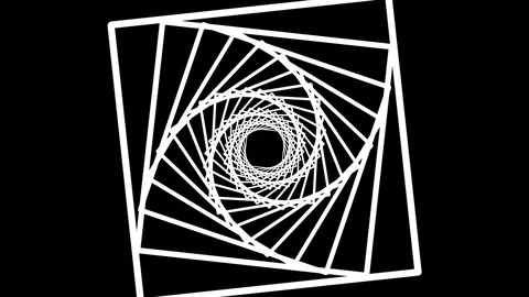 Abstract retro net square tunnel slow motion flight drawing motion graphics Stock Footage 111758038