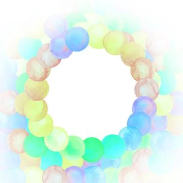 Abstract retro pastel pattern. Round shapes texture Stock Illustration