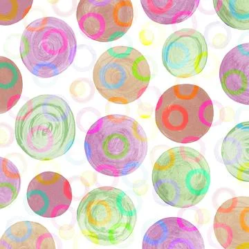 Abstract retro pastel pattern. Round shapes texture Stock Illustration