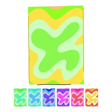 Abstract retro pattern creating colorful wavy shapes graphic Stock Illustration