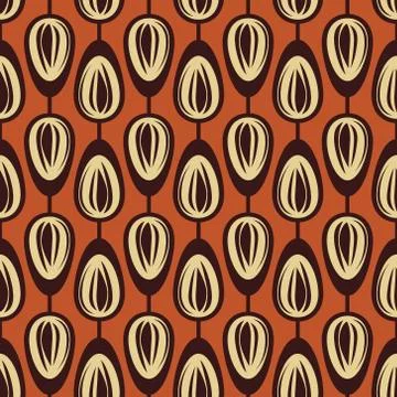 Abstract retro pattern with ellipses and lines Stock Illustration