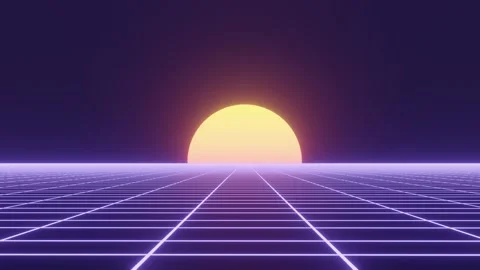 Abstract retro perspective grid. Futuristic polygonal background. Video stock 243184845