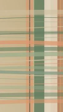 Abstract retro plaid pattern in beige, green, and orange with soft grain te.. Stock Illustration