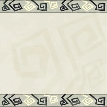 Abstract retro seamless border Stock Illustration