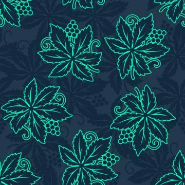 Abstract retro seamless with grapes pattern Stock Illustration