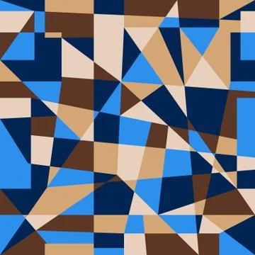 Abstract retro seamless pattern of geometric shapes. Stock Illustration