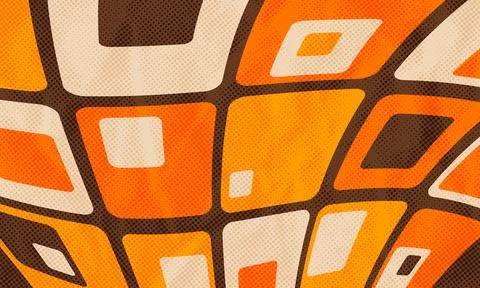 Abstract Retro Shapes Pattern Vector Background Halftone Texture Stock Illustration