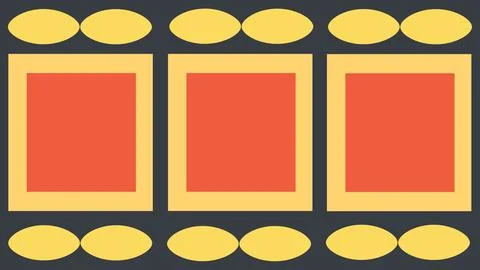 Abstract Retro Square Frame Background Stock Illustration