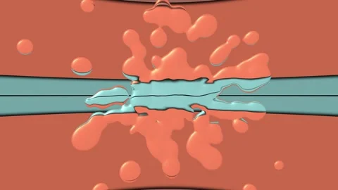 Abstract retro style bubble liquid animation with old fashioned classic colo Stock Footage 246679182