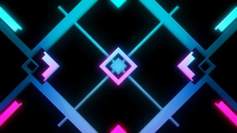 Abstract Retro Styled VJ Visual Of Moving Brightly Colored Lines 스톡 동영상 116723080