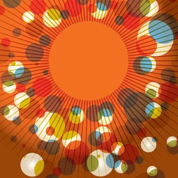 Abstract retro sunburst background Stock Illustration