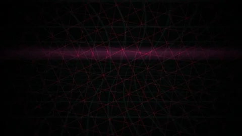 Abstract Retro Synthwave Grid Animation with Glowing Purple Horizon Line. Stock Footage 340525159
