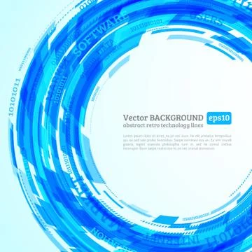 Abstract retro technology circles Stock Illustration