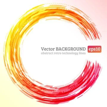 Abstract retro technology circles Stock Illustration