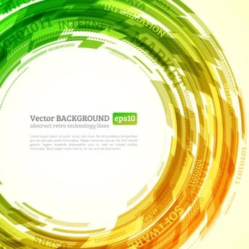 Abstract retro technology circles Stock Illustration