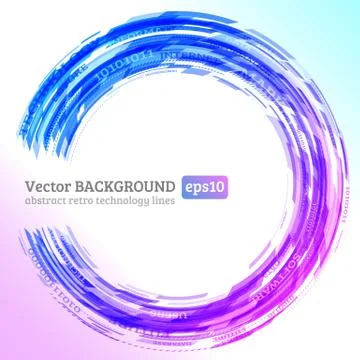 Abstract retro technology circles Stock Illustration