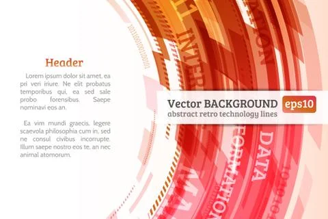 Abstract retro technology circles Illustrazione stock