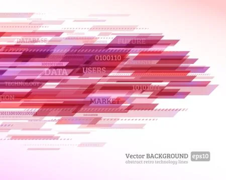 Abstract retro technology lines Stock Illustration