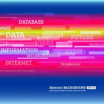 Abstract retro technology lines Stock Illustration