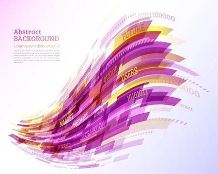 Abstract retro technology lines Stock Illustration