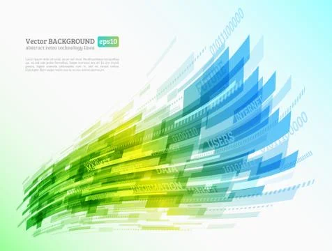 Abstract retro technology lines 스톡 일러스트