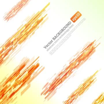 Abstract retro technology lines Stock Illustration