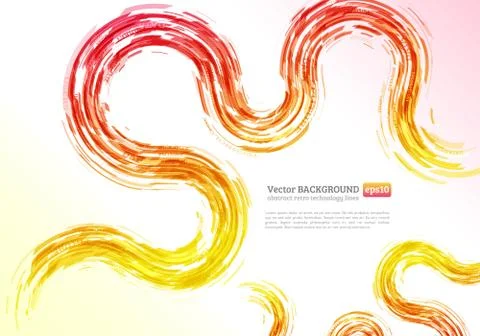 Abstract retro technology lines Stock Illustration