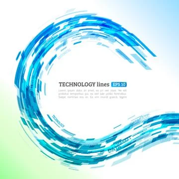 Abstract retro technology lines Stock Illustration