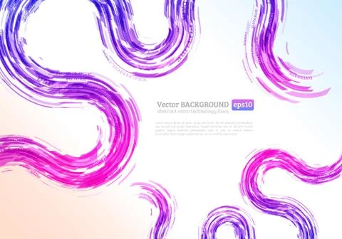 Abstract retro technology lines Stock Illustration