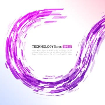 Abstract retro technology lines Stock Illustration