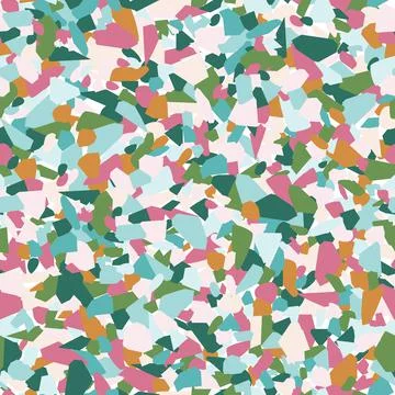 Abstract Retro Terrazzo Seamless Pattern. Venetian Marble Textured Background. Stock Illustration