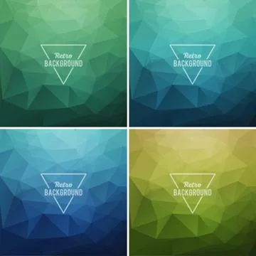 Abstract retro triangle  backgroun Stock Illustration