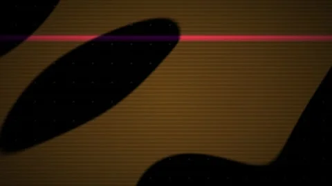 Abstract Retro VHS Glitch Effect with Pulsing Golden Organic Shapes. Stock Footage 341804127