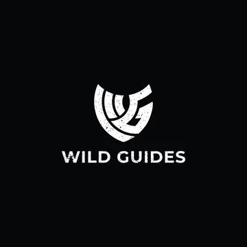 Abstract retro WG monogram logo with shield shape design template Stock Illustration