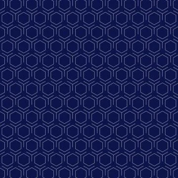 Abstract retro white hexagon pattern design on purple background. Stock-Illustration