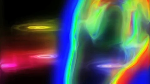 Abstract RGB dancer silhouettes with dynamic lights Video stock 73248687