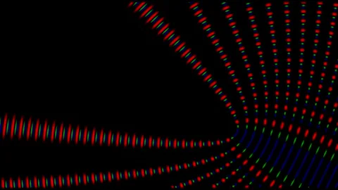Abstract RGB digital moiré interference pattern background. Stock Footage 331790002
