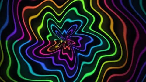Abstract rgb liquid distortion creates colorful waves in Stock Footage 341743739