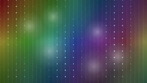 Abstract RGB Pattern with Glowing Dots and Vertical Lines on Dark Background Stock Footage 348932865
