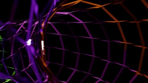 Abstract RGB Wire Funnel Background Loop Video Stock Footage 337636802