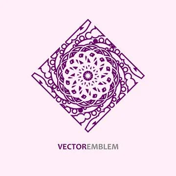 Abstract rhomb emblem Stock Illustration
