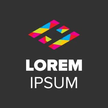 Abstract rhombus logo Stock Illustration