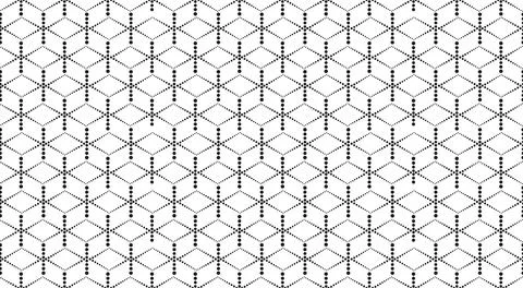 Abstract rhombus seamless pattern. Stylish dotted line ornament geometric shapes Stock Illustration