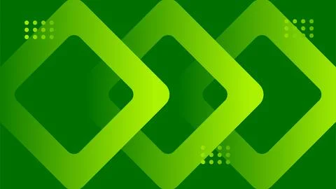 Abstract rhombus technology green background Stock Illustration